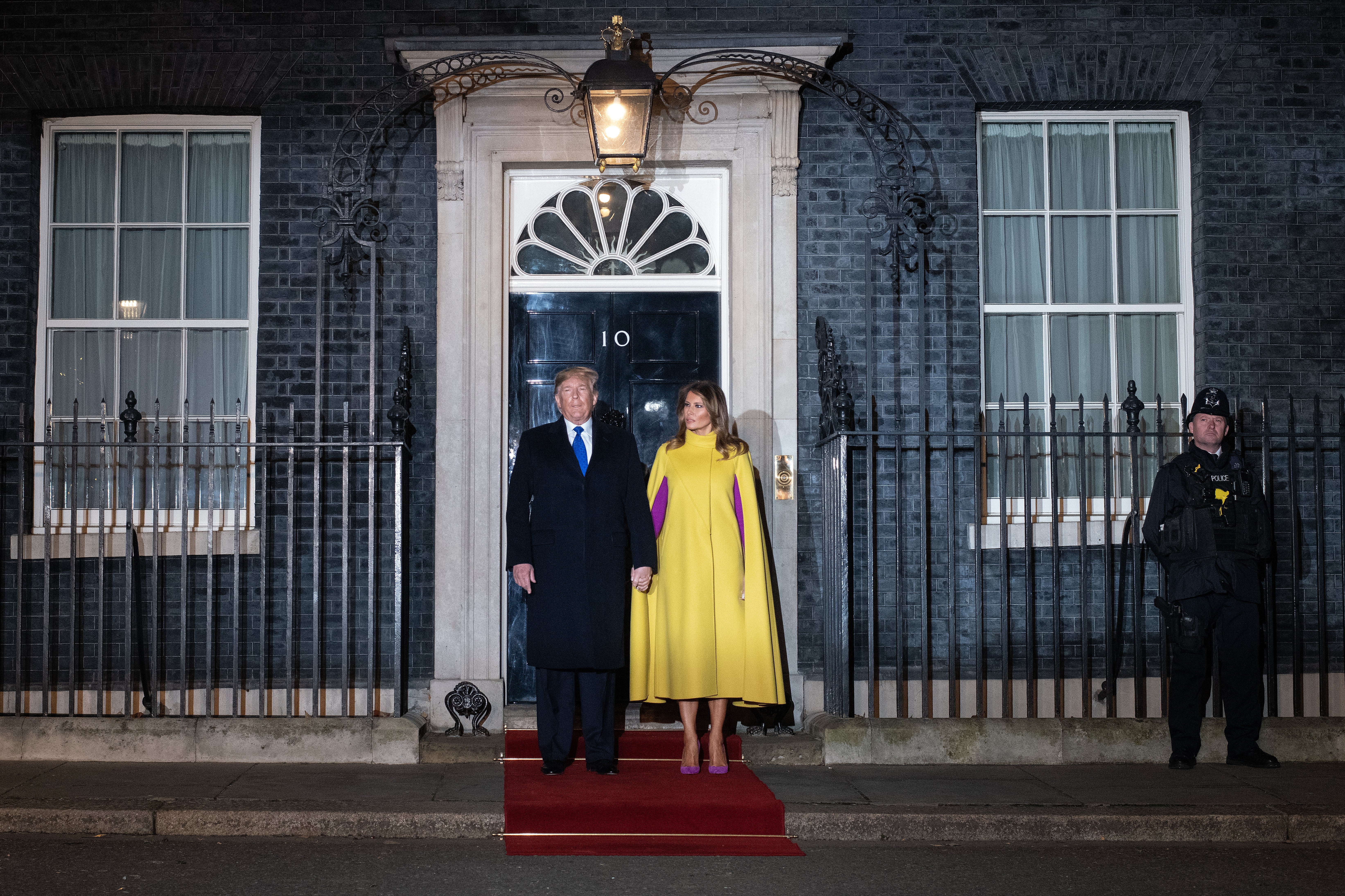 Trump and first lady Melania Trump visit No 10, 3 December 2019