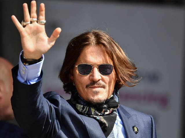 Johnny Depp arriving at the Royal Courts of Justice, the Strand on July 24, 2020 to the trial suing News Group Newspapers and the Sun’s executive editor, Dan Wootton