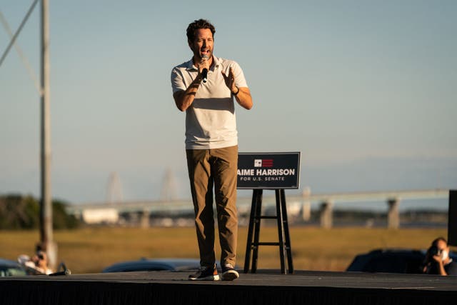 <p>Joe Cunningham on the campaign trail.  </p>