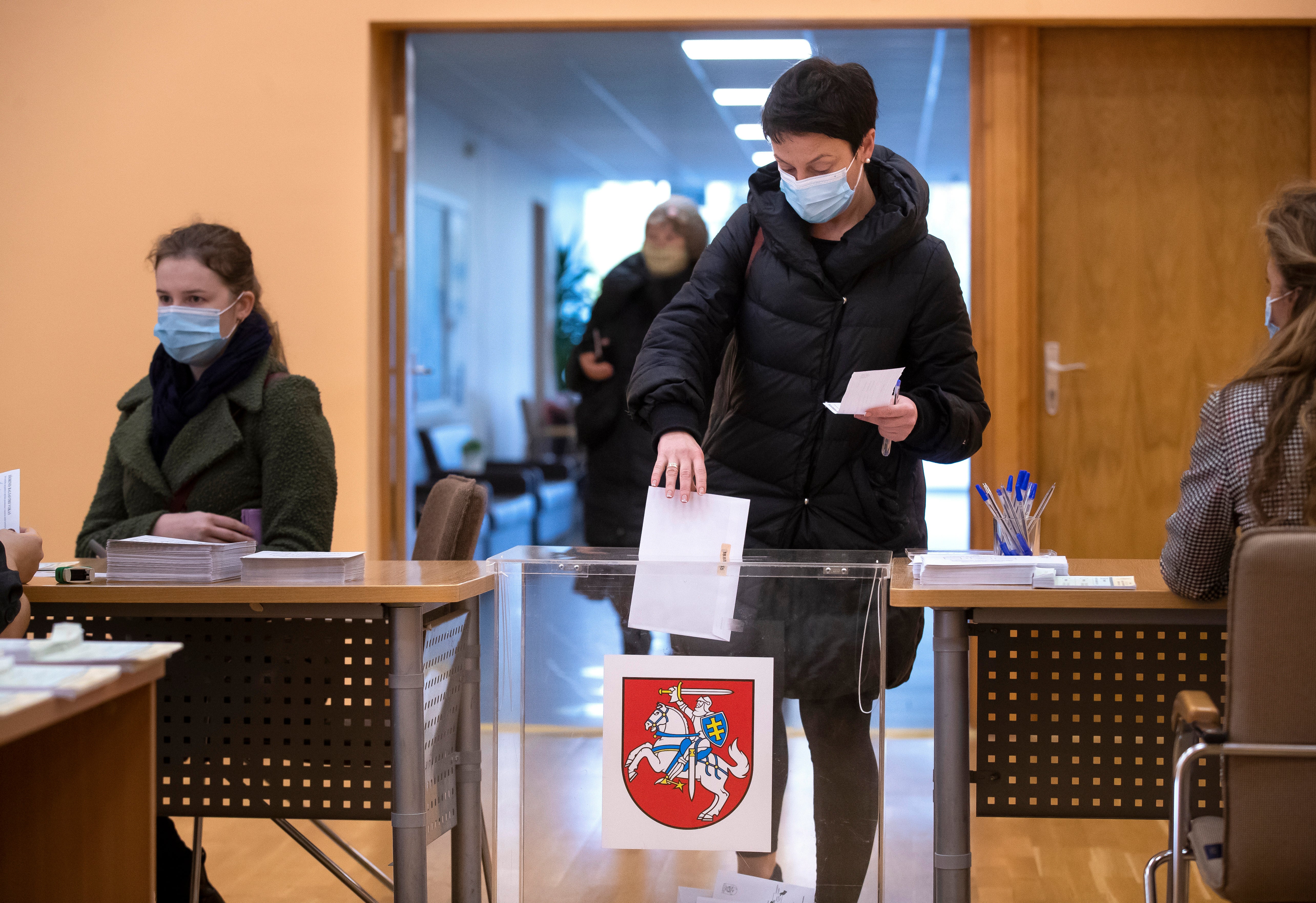 Virus Outbreak Lithuania Election