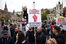Police make arrests at London anti-lockdown protest
