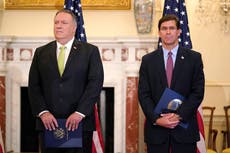 Pompeo, Esper to push Trump's anti-China message in India