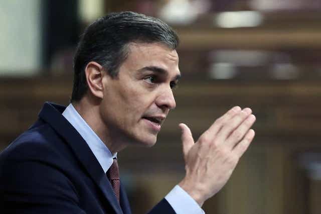 El presidente del gobierno, Pedro Sánchez, habla durante una sesión parlamentaria en Madrid, España, el miércoles 21 de octubre de 2020. (Foto/Manu Fernández, Sondeo)