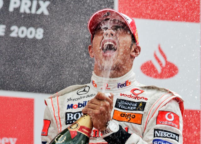 Lewis Hamilton consiguió una de sus mayores victorias en el Gran Premio de Gran Bretaña de 2008.