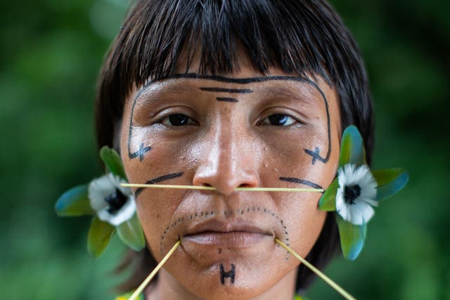 Ehuana Yaira  at the meeting of the Yanomami and Yek’wana leaders