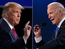How are Trump and Biden polling in the key battleground states?