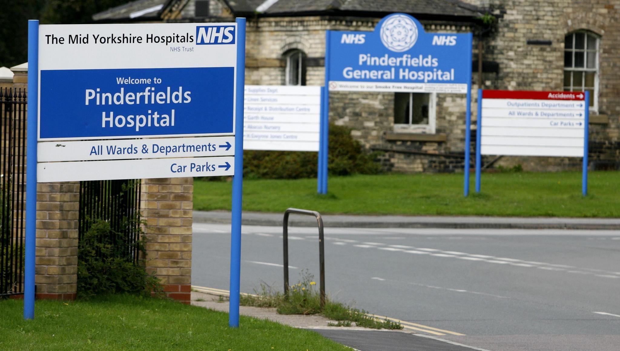 Pinderfields Hospitals in Yorkshire where operations have been cancelled