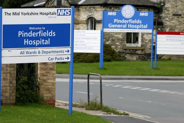 <p>Pinderfields Hospital in Yorkshire is seeing long waits for patients due to a shortage of beds</p>