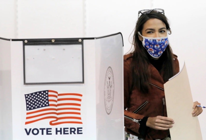 ‘No place in the US’ for an hours-long wait to vote, says AOC
