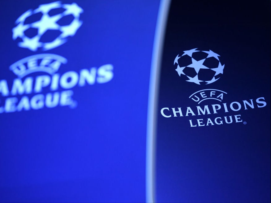 A general view of the Champions League logo