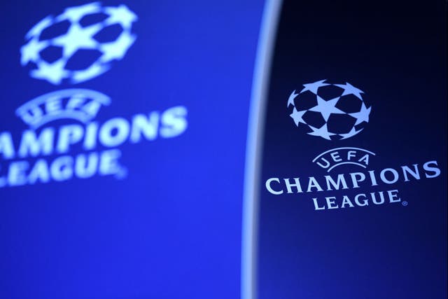 A general view of the Champions League logo