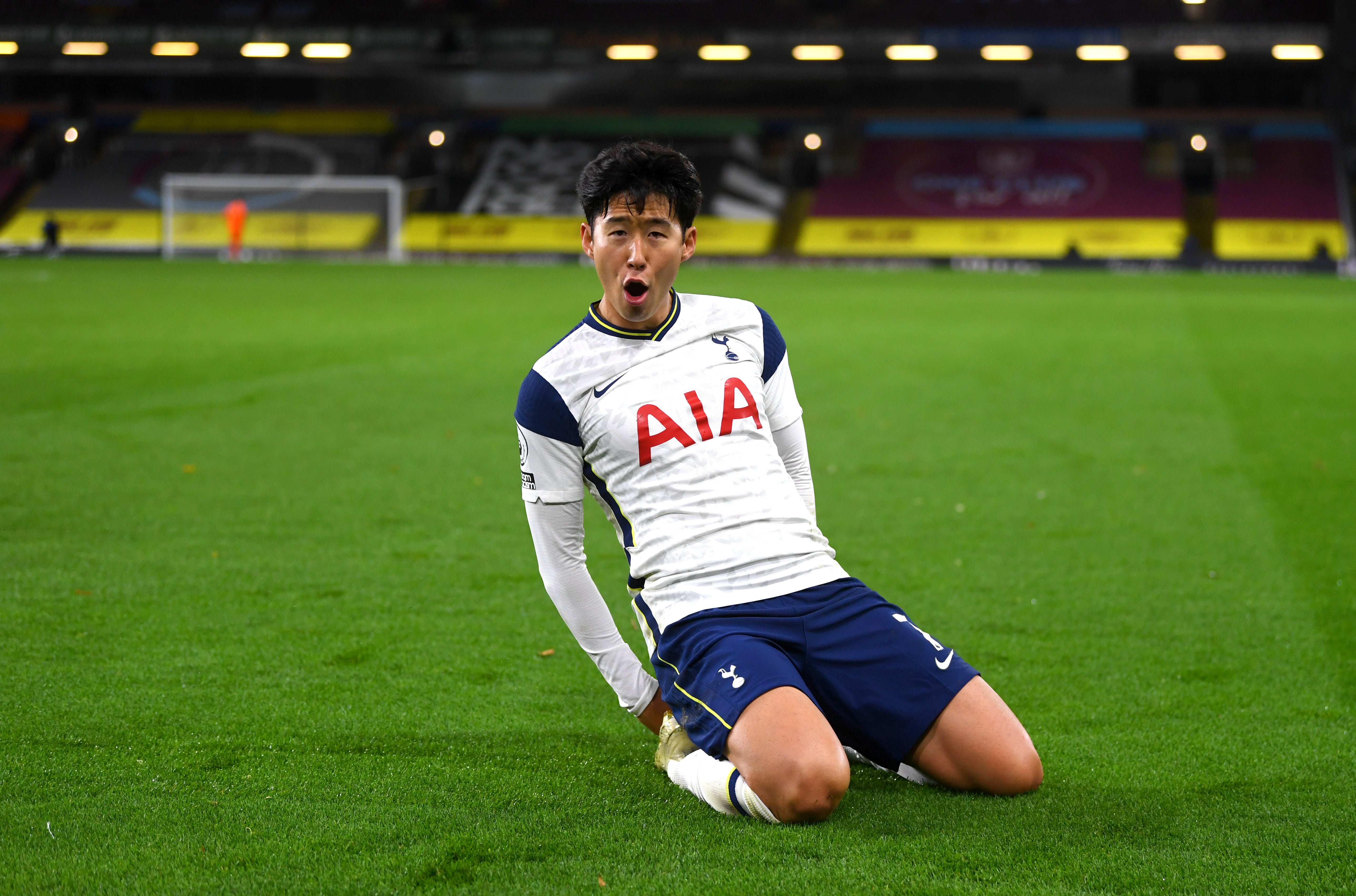 Tottenham goalscorer Son Heung-min celebrates