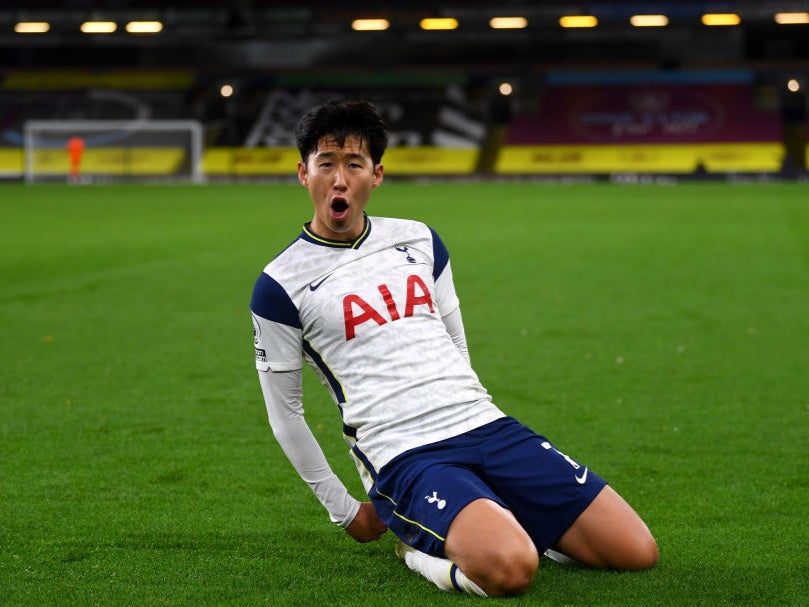 Son Heung-min scored his 10th goal of the season for Spurs vs Burnley