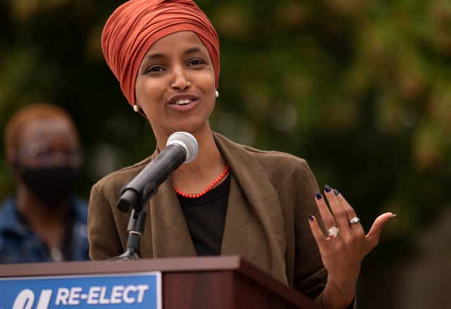 <p>Ilhan Omar was born in Somalia and became a US citizen in 2000</p>