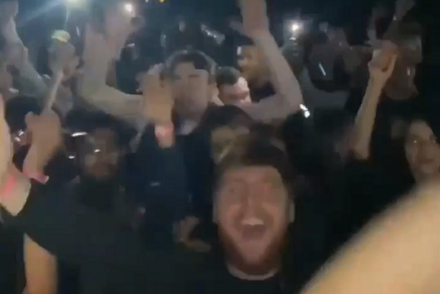 Hundreds of people have been filmed at an alleged illegal rave in Barking, east London 