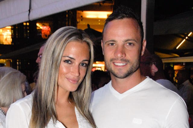 Steenkamp with Pistorius less than a month before her death