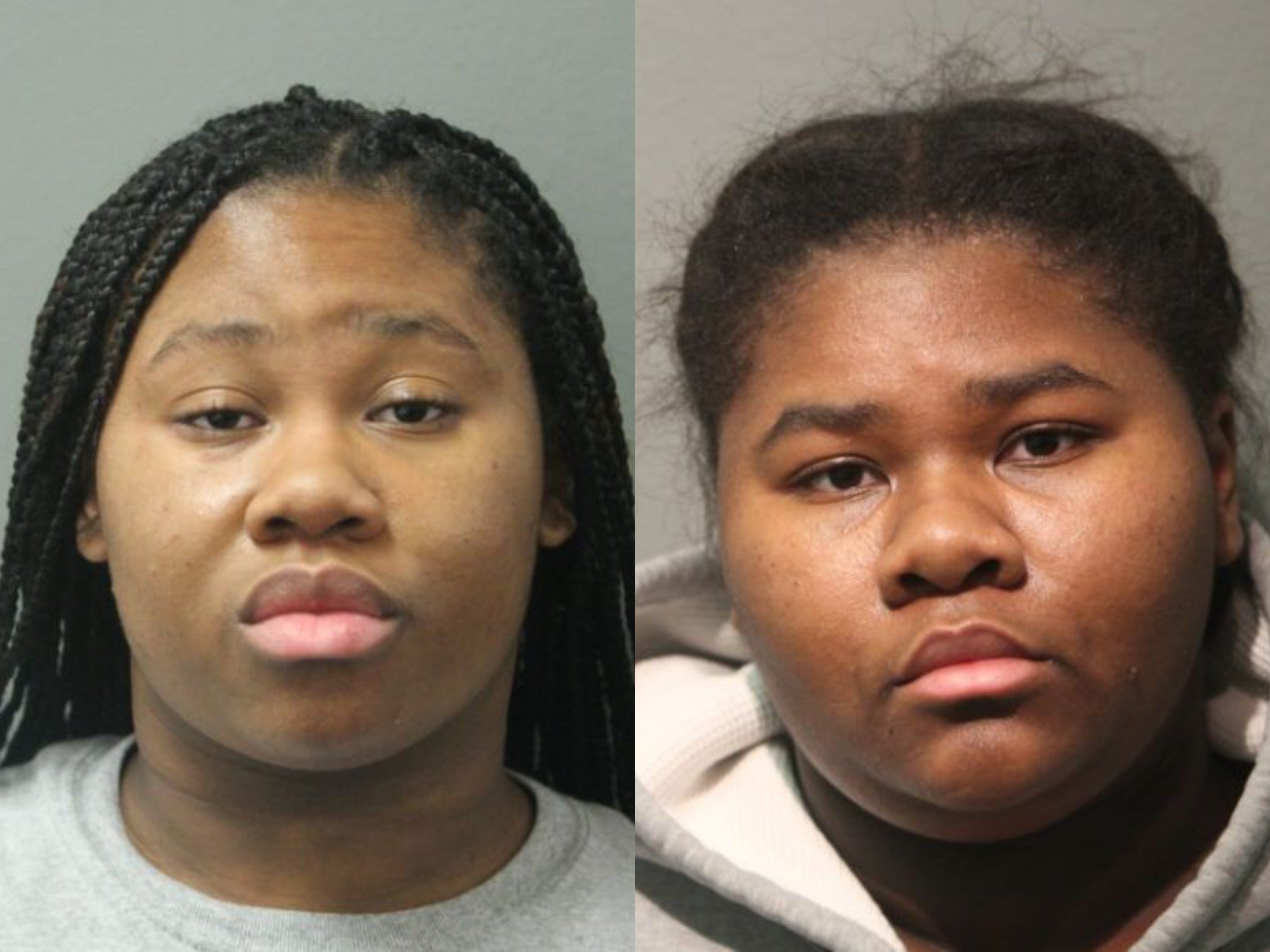 Jayla (L) and Jessica (R) Hill both face counts of attempted murder after a store security guard was stabbed for asking them to wear face masks