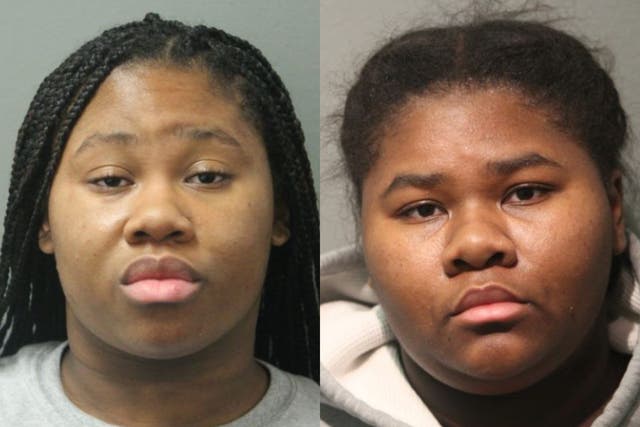 Jayla (L) and Jessica (R) Hill both face counts of attempted murder after a store security guard was stabbed for asking them to wear face masks