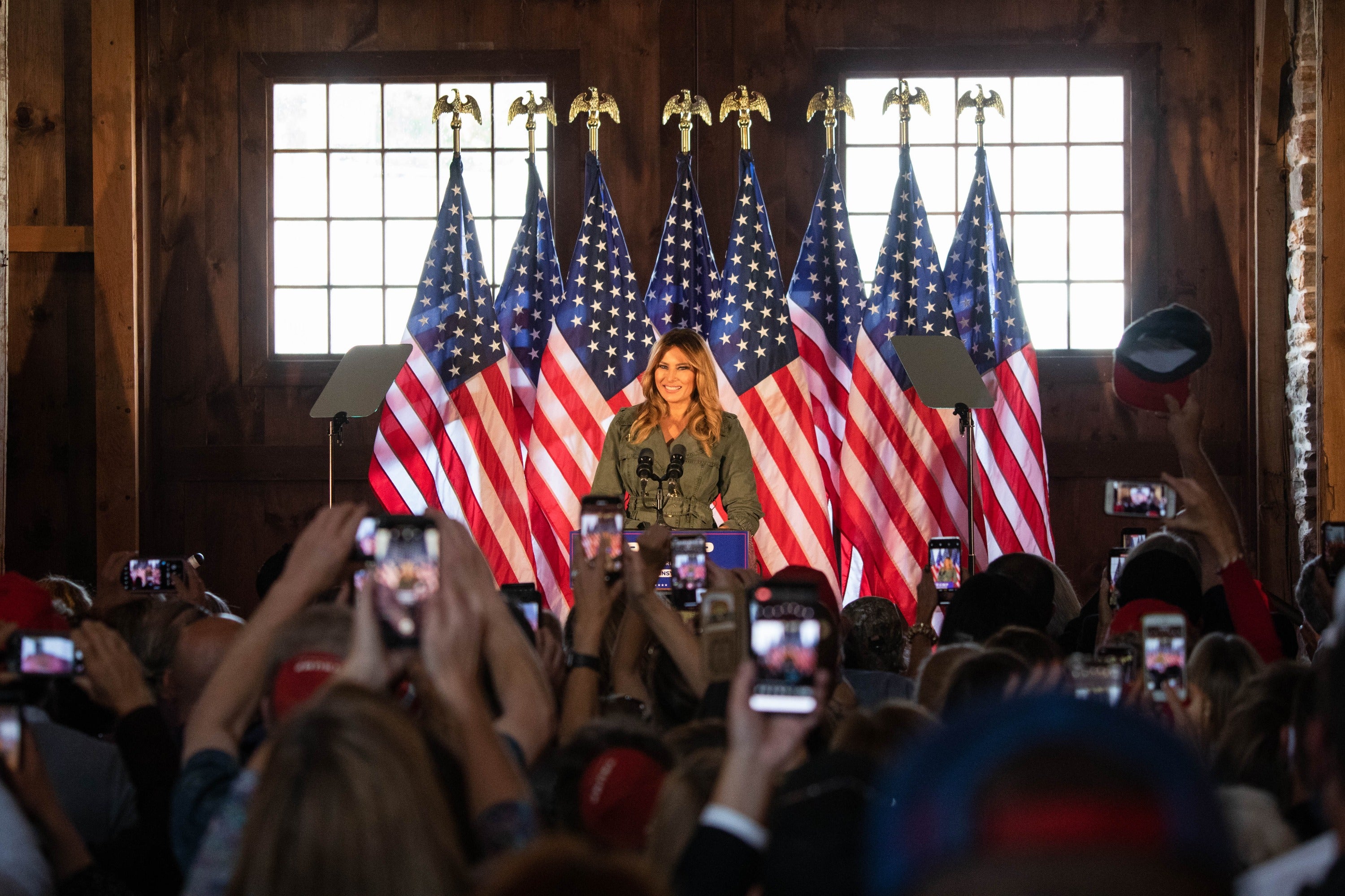 Melania Trump launched a direct attack on her former best friend and media during a fiery campaign speech.