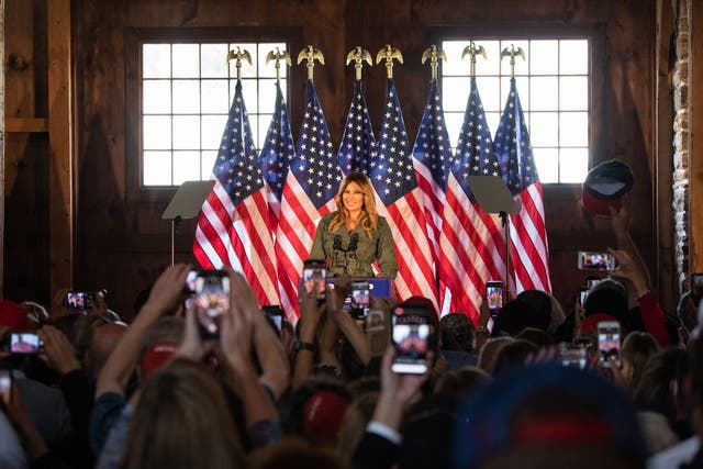 Melania Trump launched a direct attack on her former best friend and media during a fiery campaign speech.