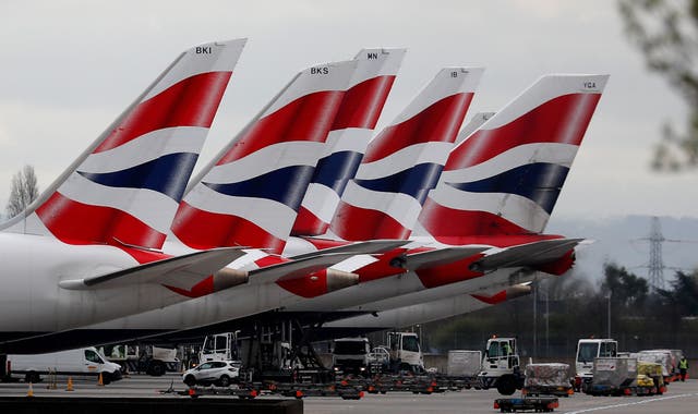 <p>Shares in IAG, owner of British Airways, leapt by 11 per cent on the news that the US will ease travel restrictions </p>