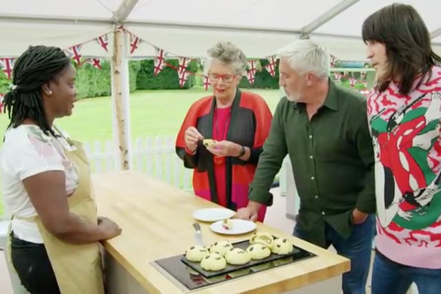 Hermine serves her panda-decorated Japanese buns on ‘Bake-Off'