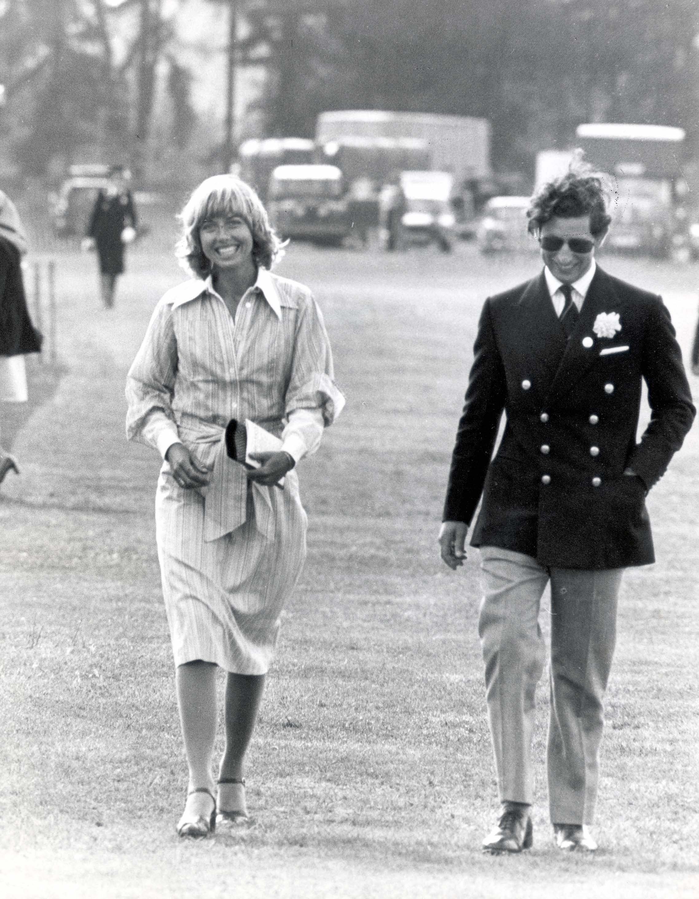 Prince Charles pictured with his girlfriend Davina Sheffield in 1979