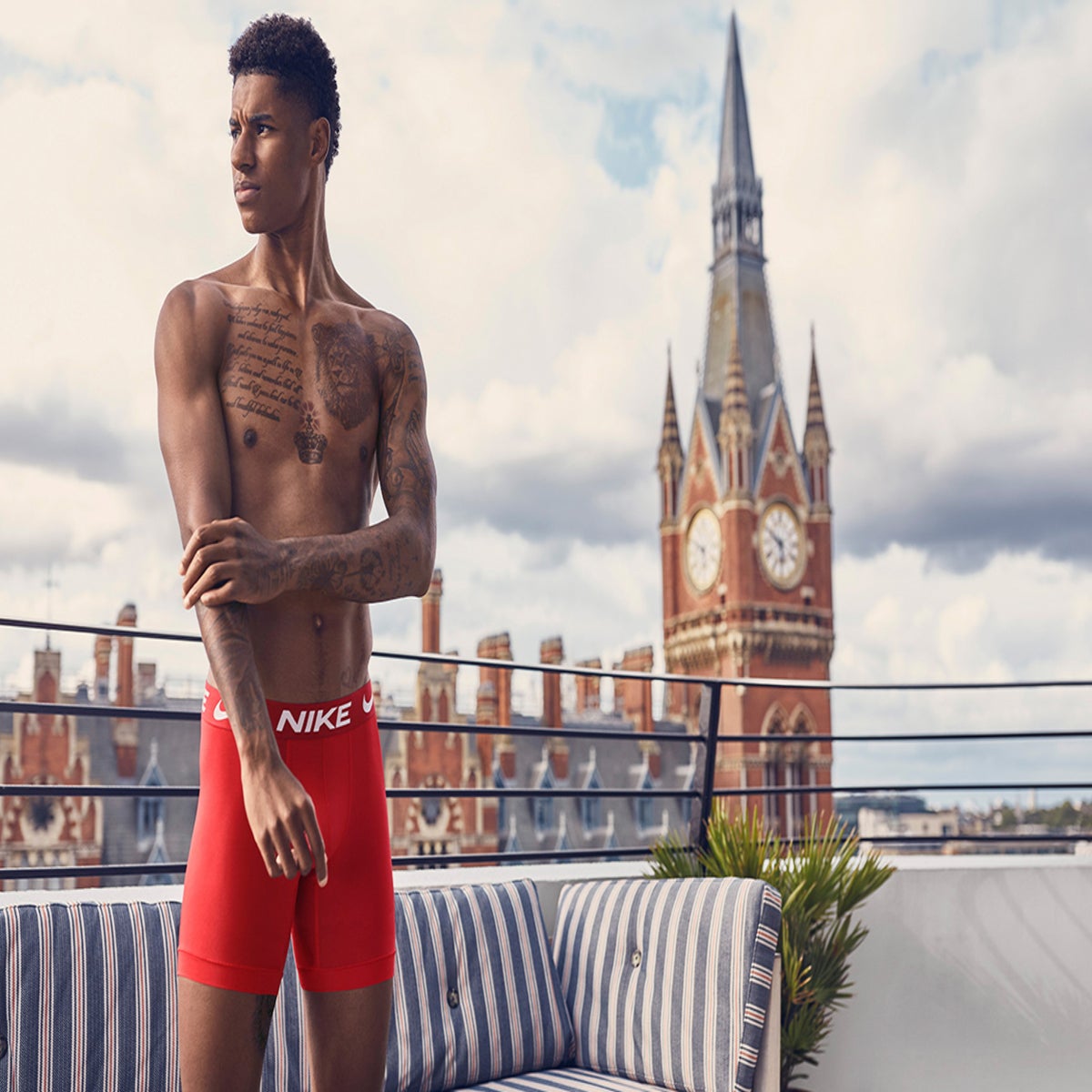 Marcus Rashford reveals impressive muscles as he launches Nike underwear  line