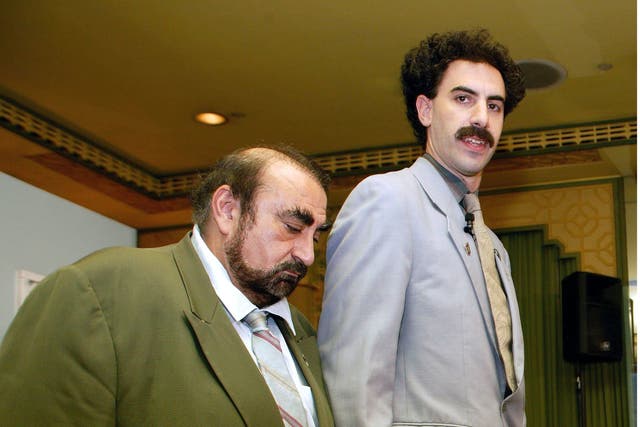 Ken Davitian and Sacha Baron Cohen dressed as their characters from ‘Borat'