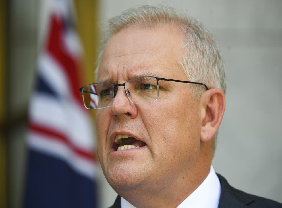 Scott Morrison has said Australia will make ‘sovereign decisions’ on any climate targets