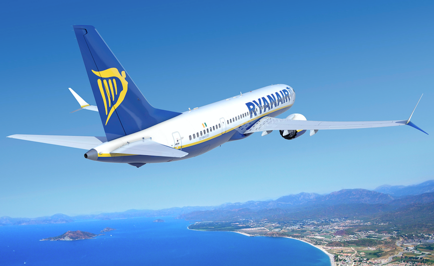 Future flight: a Ryanair publicity image of its new Boeing 737 Max