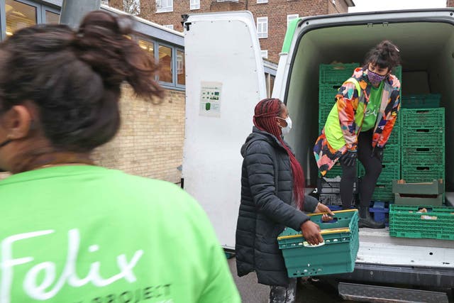 The Felix Project van makes a delivery to the Concorde Youth Centre in Hackney