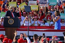 Trump rushes struggling GOP senator at rally: 'You got one minute'