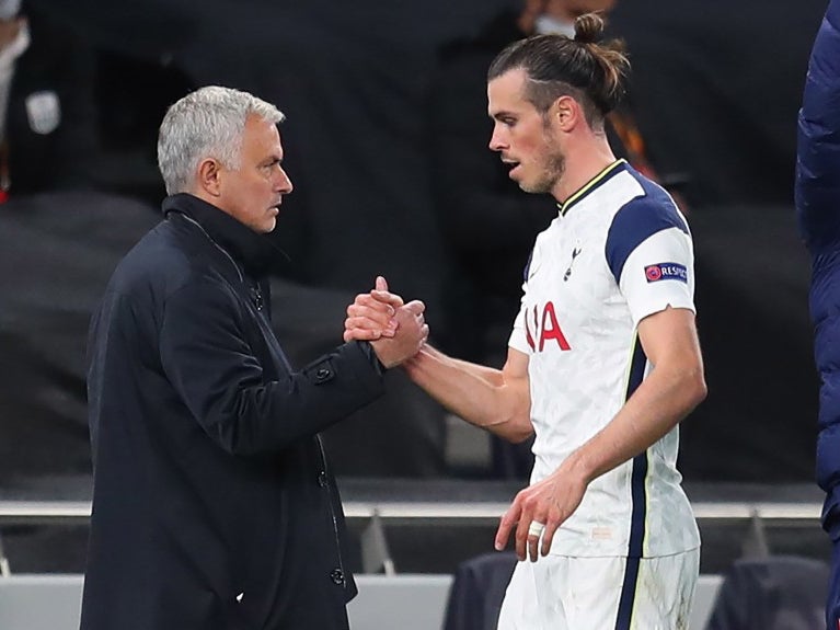 Tottenham’s Jose Mourinho and Gareth Bale