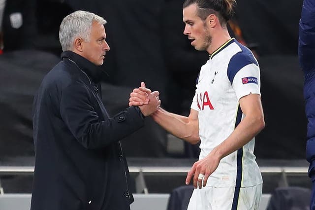 Tottenham’s Jose Mourinho and Gareth Bale