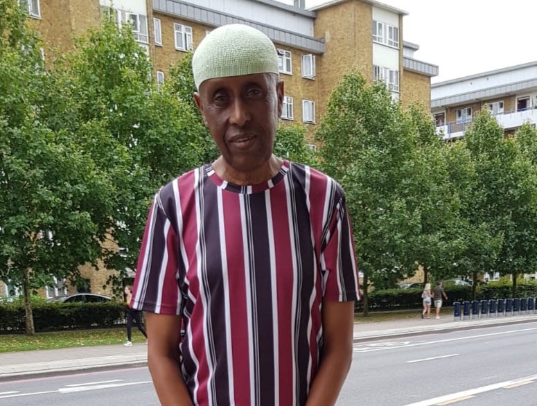 Mohamed Ali Hirsy, an east London resident who has lived in the UK since 1965, says he feels 'let down' by the government