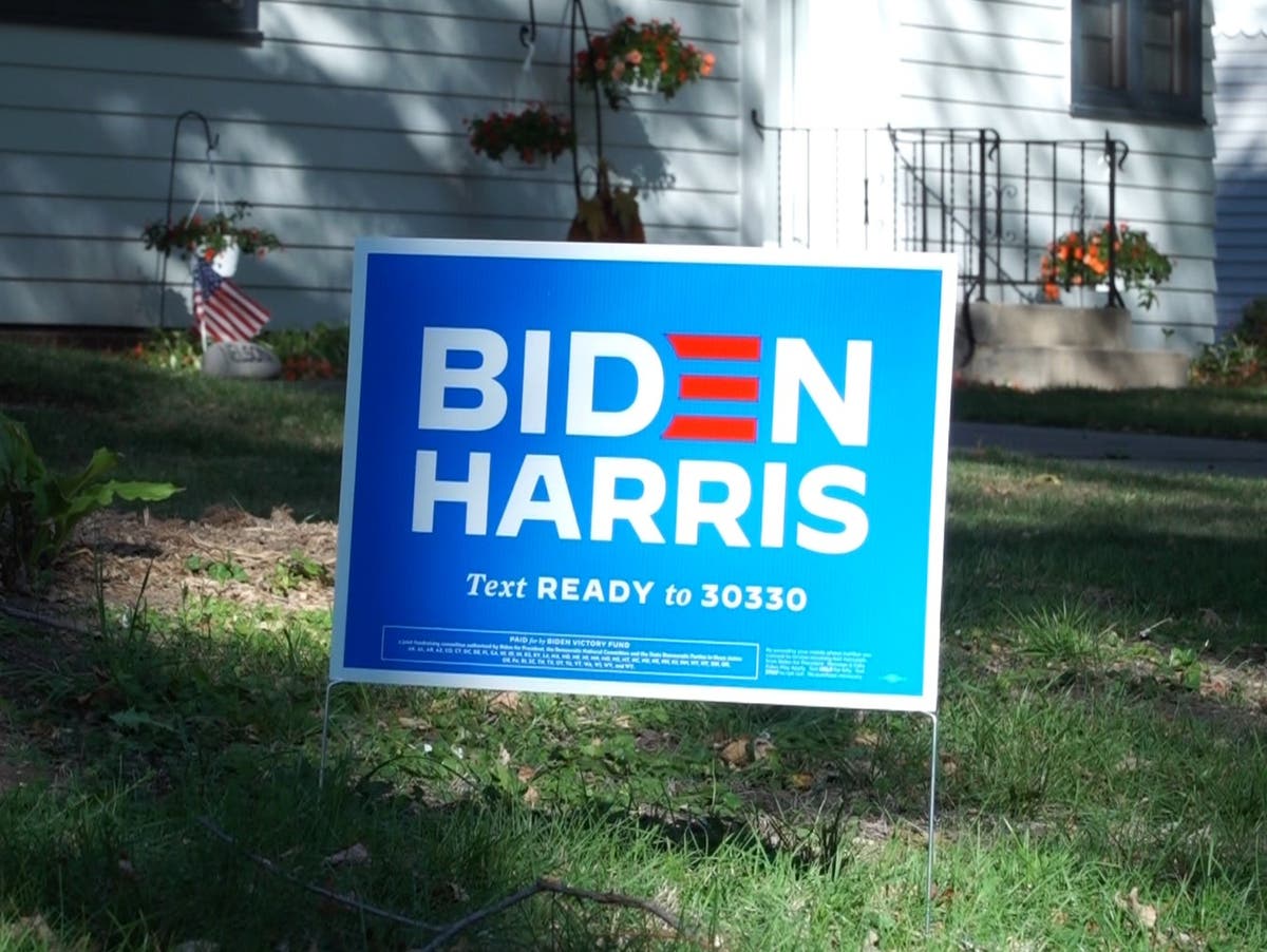 Swastika painted on Biden and Harris campaign sign in Iowa | The ...