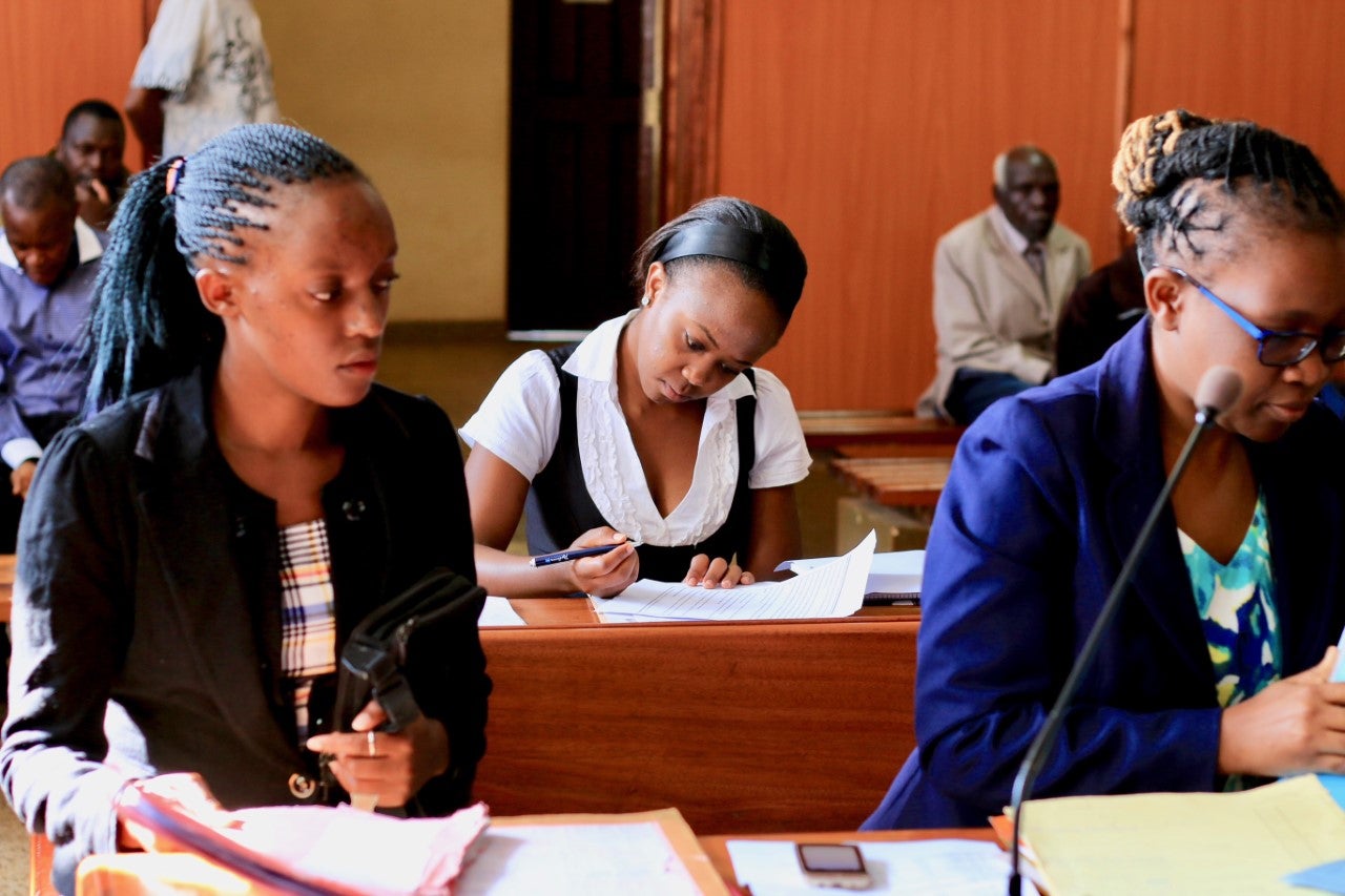 <p>Faith Maina in court in Nyeri, Kenya</p>