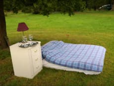 YouTubers put mattress in field to create world’s ‘worst Airbnb’ 