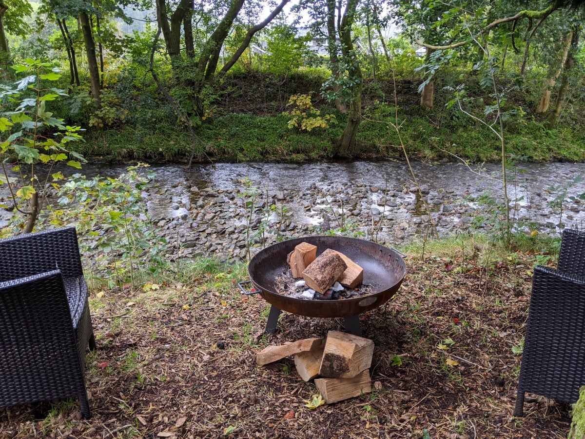 The fire pit beckons