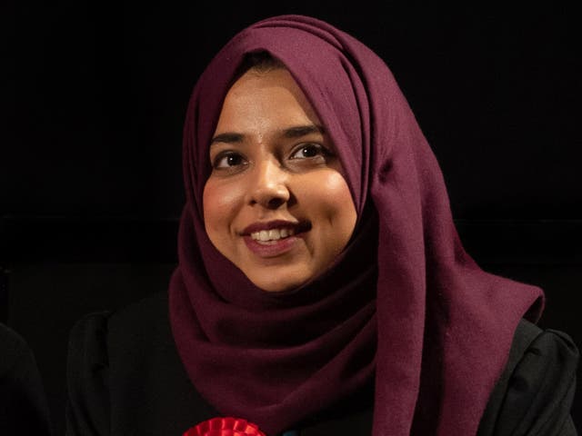 <p>Apsana Begum, MP for Poplar and Limehouse has been signed off work by a GP </p>