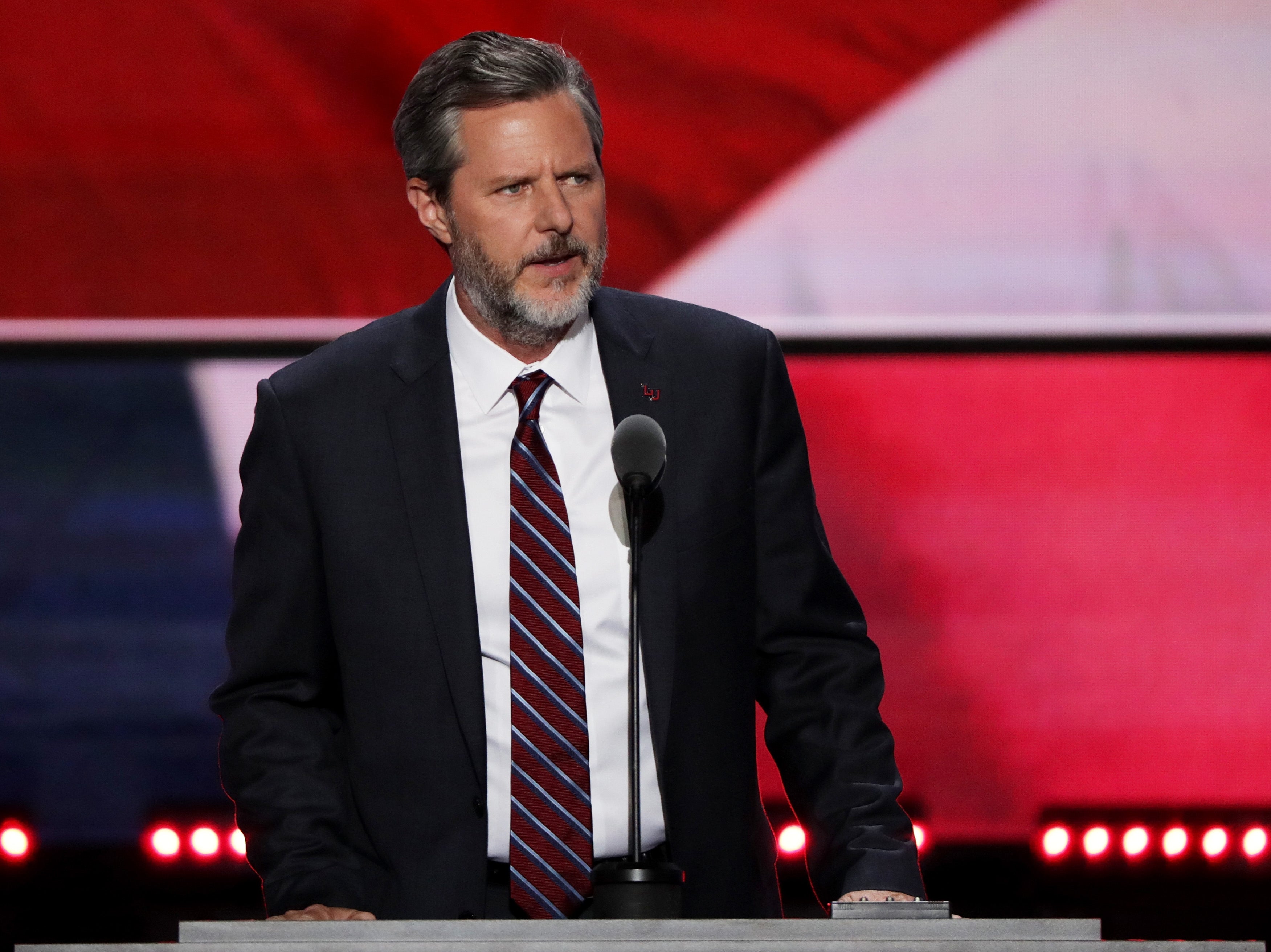 Jerry Falwell Jr, delivers a speech during the evening session on the fourth day of the Republican National Convention on 21 July, 2016