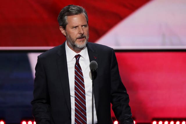 Jerry Falwell Jr, delivers a speech during the evening session on the fourth day of the Republican National Convention on 21 July, 2016