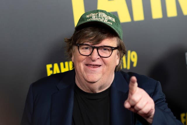 Michael Moore arrives for the premiere of ‘Fahrenheit 11/9’ in Beverly Hills, California on 19 September 2018