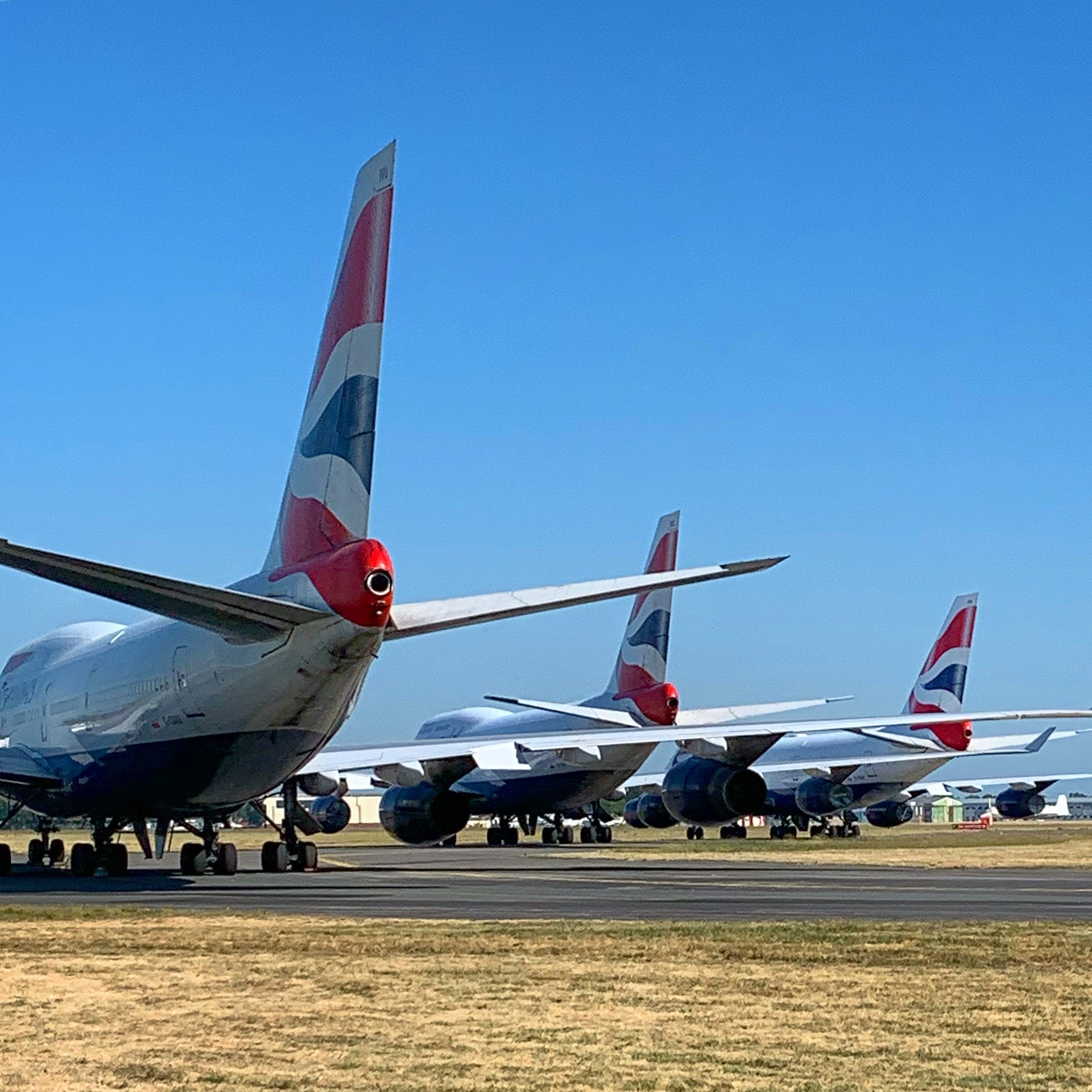 Standing by: British Airways aircraft parked due to coronavirus pandemic