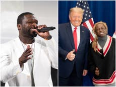 50 Cent criticises Lil Wayne for sharing smiling Trump photo