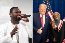 50 Cent criticises Lil Wayne for sharing smiling Trump photo
