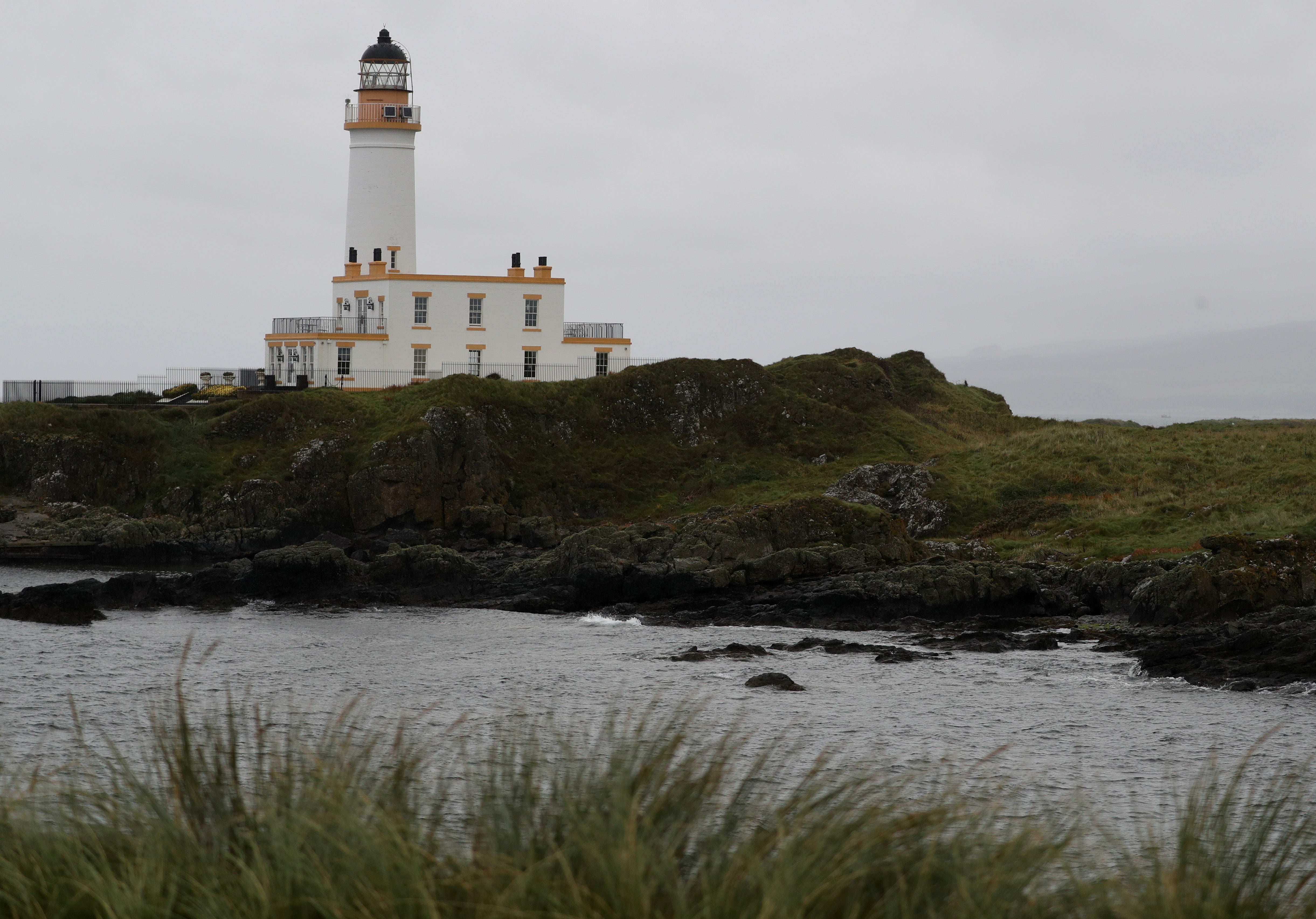 A view of the lighthouse on the Ailsa Championship Course at the Trump Turnberry resort in Ayrshire