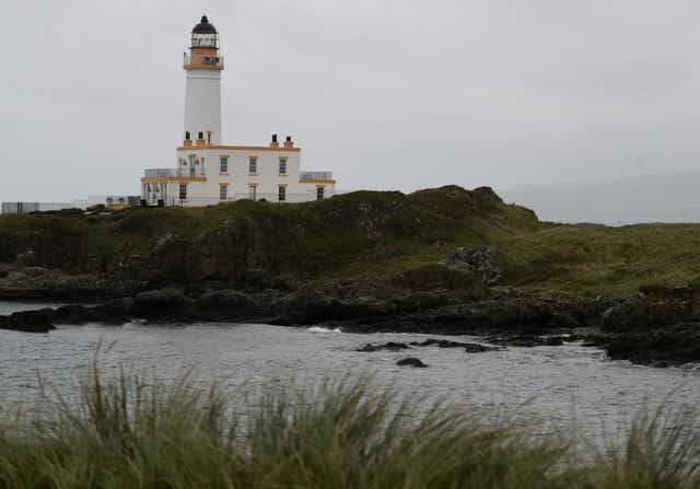 <p>A view of the lighthouse on the Ailsa Championship Course at the Trump Turnberry resort in Ayrshire</p>