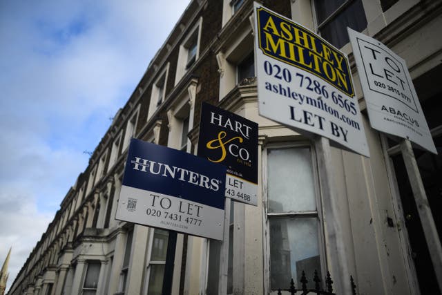 Letting signs are seen outside properties in Maida Vale